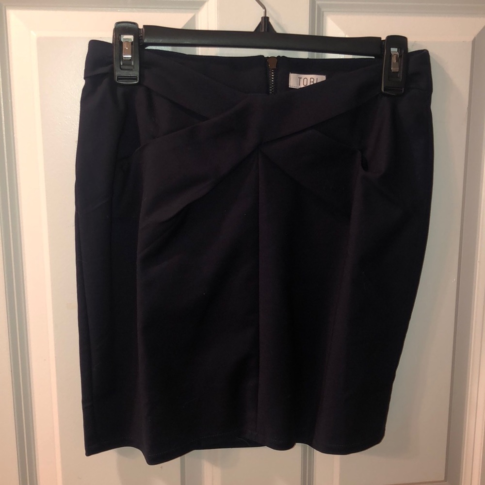 Tobi Navy Body Con Skirt